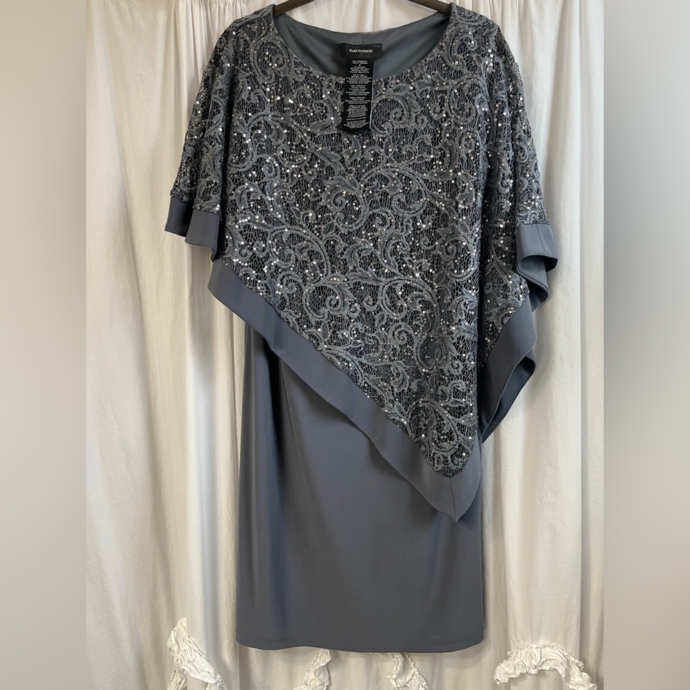 Elegant Gray Sequined Dress